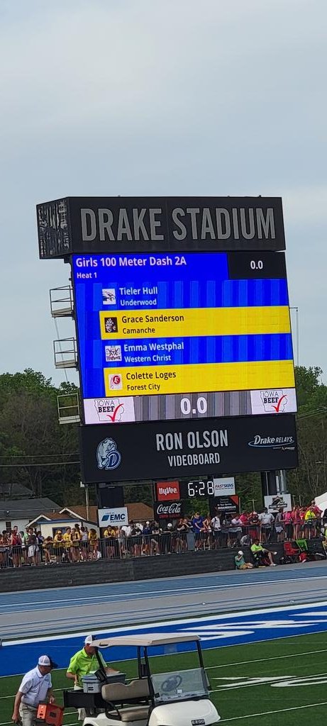 13.81 for Colette in the open 100!