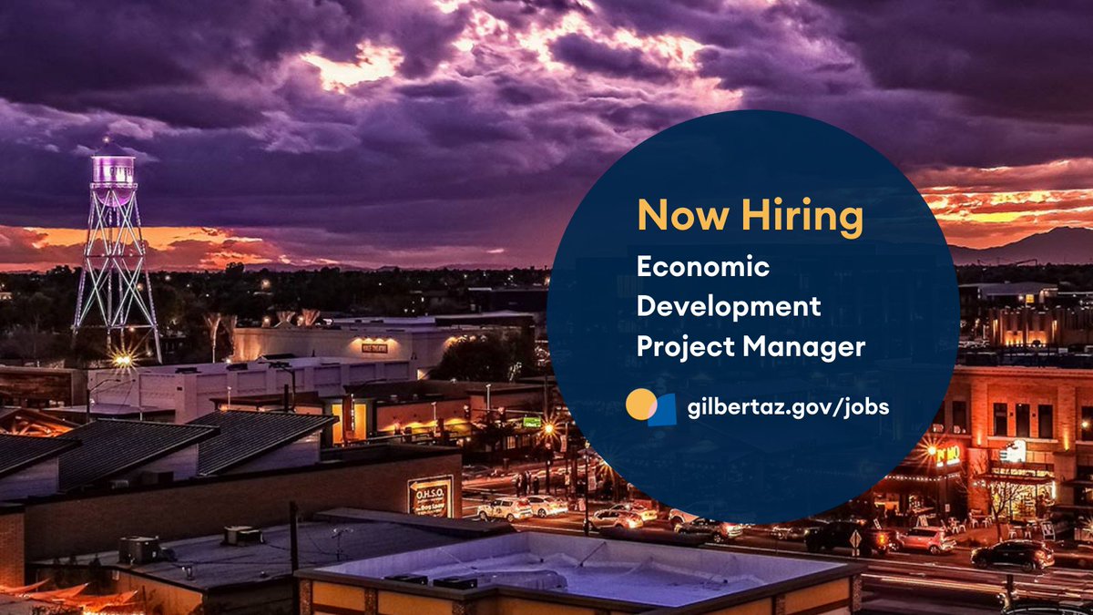 Are you an economic development expert who wants to be a part of shaping Gilbert's future? 🌆

We want you to join our team! Gilbert is now hiring for an Economic Development Project Manager.

Apply now ➡️ glbrt.is/EconDevProject…