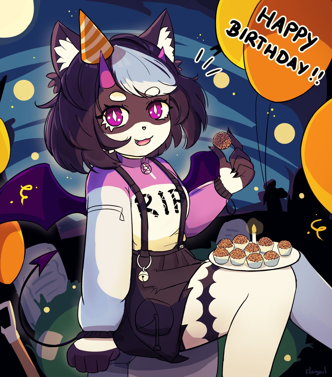 Happy birthday and L2D debut <a href="/theGraveyardCat/">GRAVE🖤</a> !! 🎉🎊
