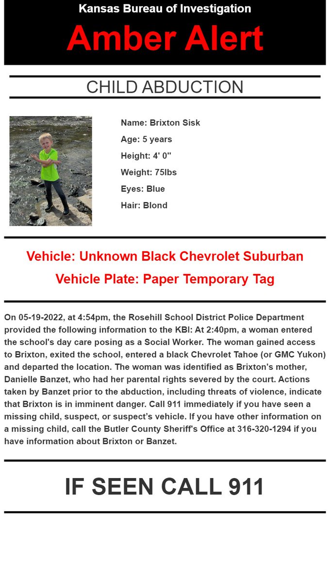 ksamberalert's tweet photo. UPDATED POSTER WITH UPDATED VEHICLE INFO https://t.co/kiq5MEfSTE