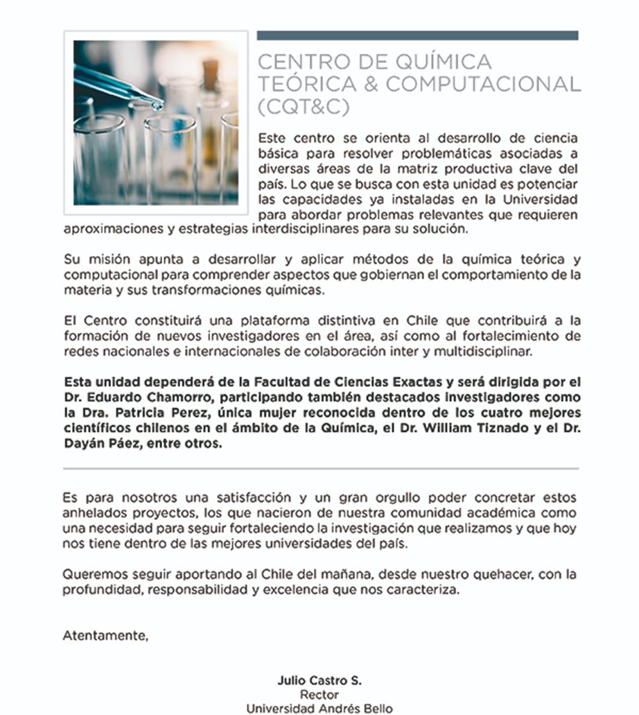 Rafael Islas (@rafael_islas) on Twitter photo CQT&C
Centro de Química Teórica & Computacional
#ComputationalChemistry
#TheoreticalChemistry
<a href="/ciencia_unab/">Ciencia UNAB</a>
<a href="/MolPhysChem/">PhD. Fisicoquímica Molecular UNAB</a>
<a href="/uandresbello/">U. Andrés Bello</a> CQT&C
Centro de Química Teórica & Computacional
#ComputationalChemistry
#TheoreticalChemistry
<a href="/ciencia_unab/">Ciencia UNAB</a>
<a href="/MolPhysChem/">PhD. Fisicoquímica Molecular UNAB</a>
<a href="/uandresbello/">U. Andrés Bello</a>