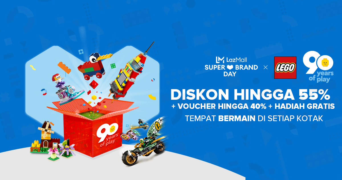 LazadaID's tweet photo. Tingkatkan kreativitasmu bersama set LEGO® favorit di LEGO® Super Brand Day! Nikmati Diskon Hingga 55%, Voucher s.d. 40% & Hadiah Gratis. Beli di sini: https://t.co/mQjqmiysC4
#LazMallIDxLEGO #SuperBrandDay #LazadaID #LEGOID90 #LEGOID #LEGONEVERSTOPBUILDING https://t.co/3R5IigfiJD
