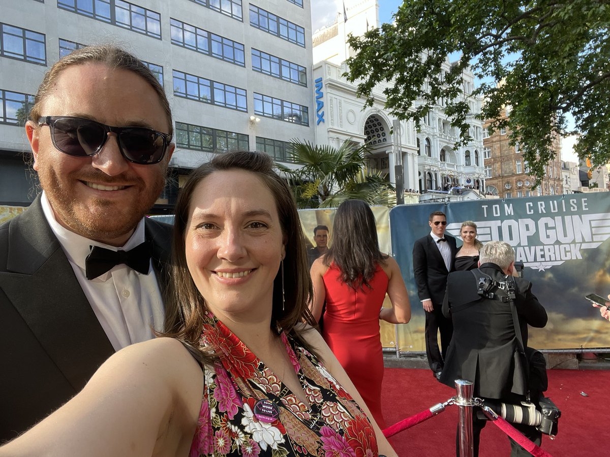 Tinywonderer's tweet photo. So grateful to get experience #TopGunMaverick. So proud of all the #bectu members who poured in thousands of hours, skill and passion to make this outstanding film! Bravo!👏 Thank you @FilmTVCharity for a fab premiere! https://t.co/jrsUrXMLpo