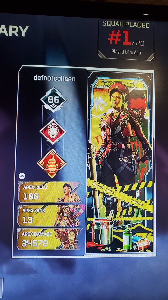 defnotcolleen's tweet photo. Made 100 on Maggie too this time with 13 wins. 
When I did it with mirage I had 8 wins 
Let's goo
(Wanna buy Caustic next) https://t.co/w2kpjcBkDM