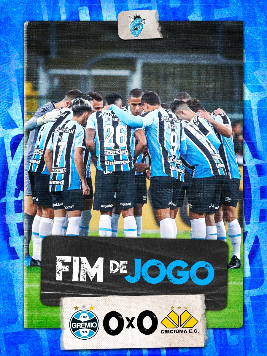 Com vaias, Grêmio empata com Criciúma e chega a três jogos sem vencer na Série B