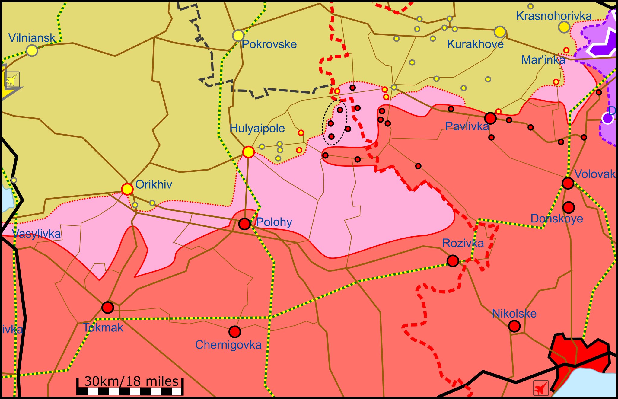 Карта боевых действий на Украине 