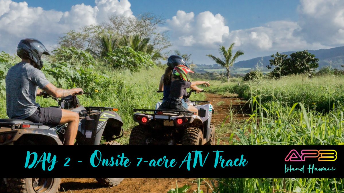 Adventurous explorers visiting <a href="/AP3IslandHawaii/">AP3 Island Hawaii</a> can enjoy an exhilarating multi-acre ATV course. Adults and families will enjoy ocean trails perfect for the casual riders to full adrenaline junkies. 

#AP3 #NFT #Utility #Hawaii #NorthShore #ATV #ATVtour #AP3IslandHawaii #Oahu