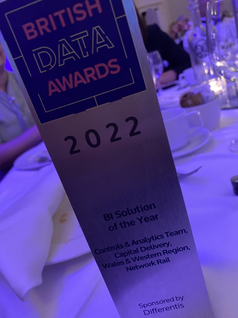 stevenaybour's tweet photo. @NetworkRailWAL @networkrailwest 

So proud for our team to win British Data Awards - Power BI soultion for wales and western Networkrail-  a team that turn really complex programmes in to simple dashboards for multiple users. #teamwork #soproud https://t.co/tEwTiTzTuX