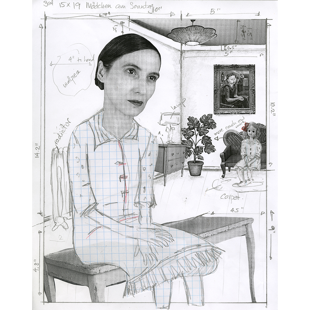 corneliahedige1's tweet photo. Photomontage in progress. Sketching and planning a new idea inspired by Mädchen am Sonntag by Otto Dix. https://t.co/fDeeqzl9PI