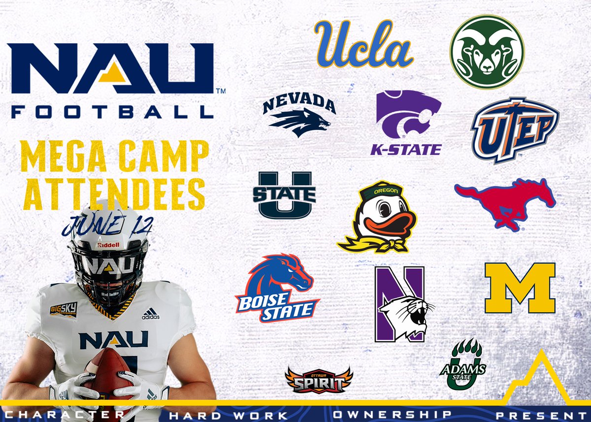 NAU_Football's tweet photo. Locked in for June 12th 🤫 

Sign-up before it’s full ⬇️⬇️⬇️

https://t.co/F8YJewO16q

#NAUStrong ⚒🌲💪 #CHOP https://t.co/gHgLSpdsXH