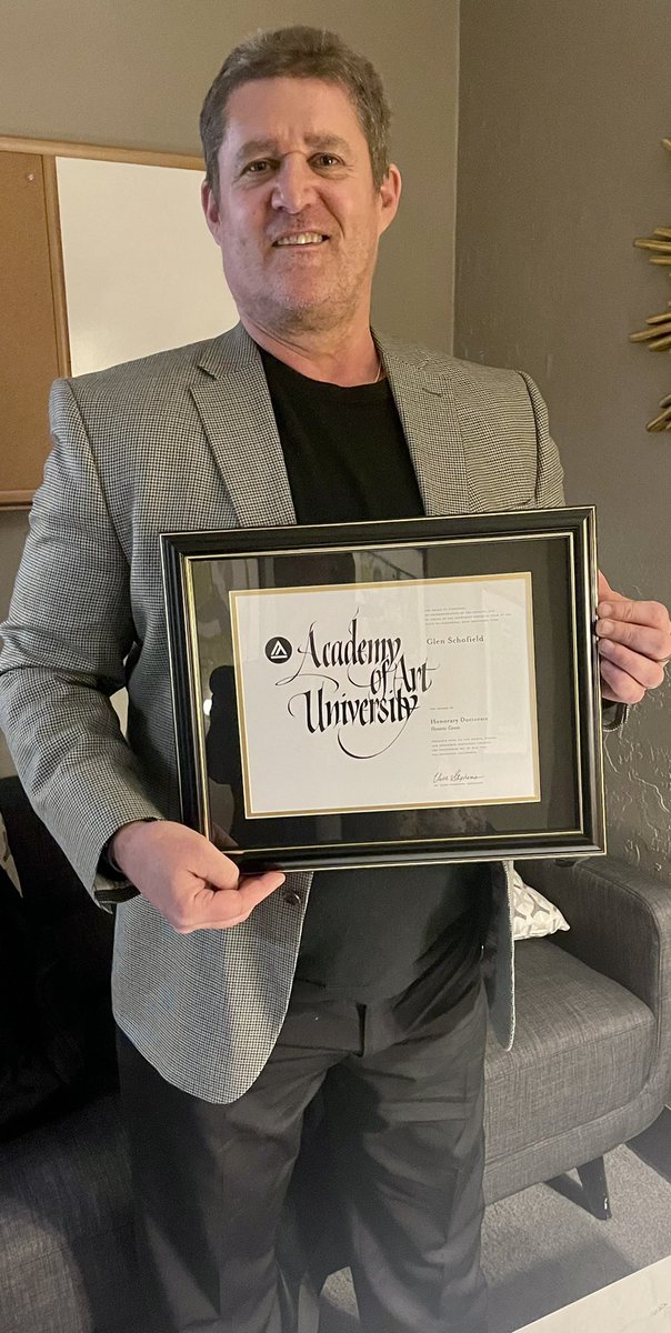 Big day! I was awarded an Honorary Doctorate from The Academy of Art University in San Fran for my career in games. Very honored and humbled. I sincerely thank the University for this.