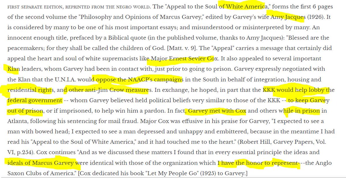 NoTetherZone's tweet photo. I don't care about TN.
That means YOUR cult's father not only married a WW, he went on a campaign against Blk Americans with the aid of the Klan, fought against antilynching laws, and based his flag on the Irish Green (Garvey is an Irish Surname) #THX4PLAYING #IOVERDOIT https://t.co/mszJLn6K0z