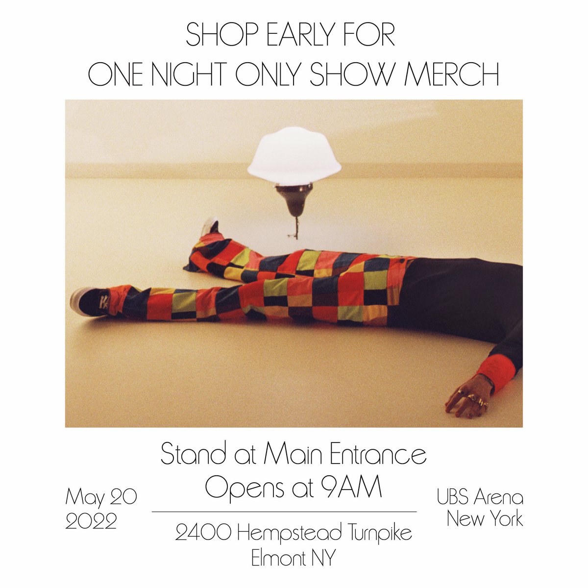 HSHQ's tweet photo. One Night Only in New York Early Merch Stand at UBS Arena. Friday, May 20th at 9am ET. https://t.co/KEQm4ssv8o