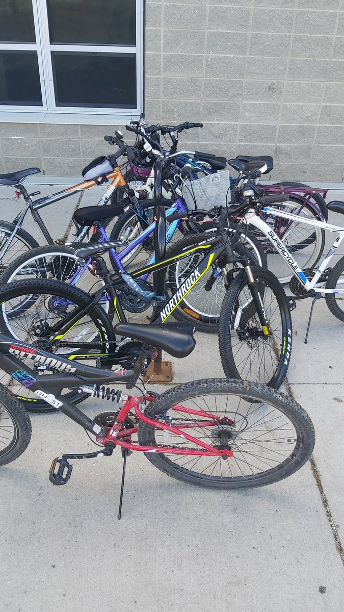 Mr_T_Hamilton's tweet photo. #move2grow walking on Wednesday with great conversations and then cycling on Thursday as our bike racks were FULL.  Fantastic inititiative by @StoonPubSchools! https://t.co/8UAfIoNR88
