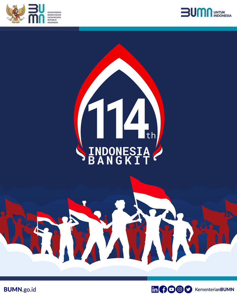 bumn_idn's tweet photo. #SobatBUMN, tahu tidak? 20 Mei tahun ini kita memperingati Hari Kebangkitan Nasional (Harkitnas) yang ke-114 tahun. 

Tahun ini Harkitnas mengusung tema “Ayo Bangkit Bersama”agar Harkitnas dapat menjadi momentum bagi kita sebagai bangsa yang besar, https://t.co/oCCAVMBDka