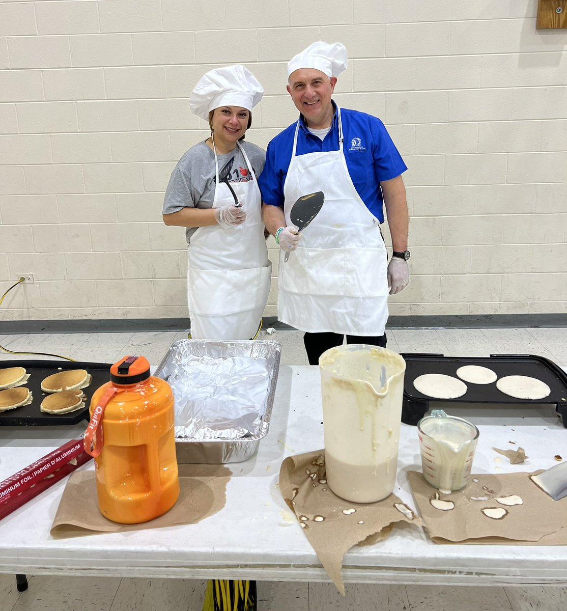 Thank you District 109 for the delicious breakfast cooked by the best two chefs around <a href="/ISD109/">Indian Springs 109</a> #D109pride