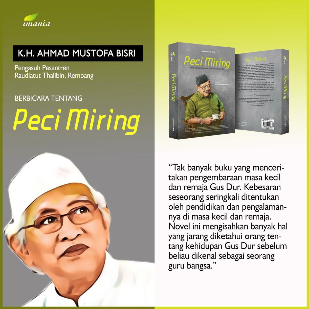 mitoreadbooks's tweet photo. 📚BUKU PO📚
17 - 29 Mei 2022
Ia dikenal sebagai sosok kontroversial, tetapi ia memiliki ilmu yang ditimba dari ladang-ladang pengetahuan di berbagai belahan dunia.
Siapakah Gus Dur sebelum menjabat sebagai presiden RI?
#PeciMiring https://t.co/eYMeAuInRe
