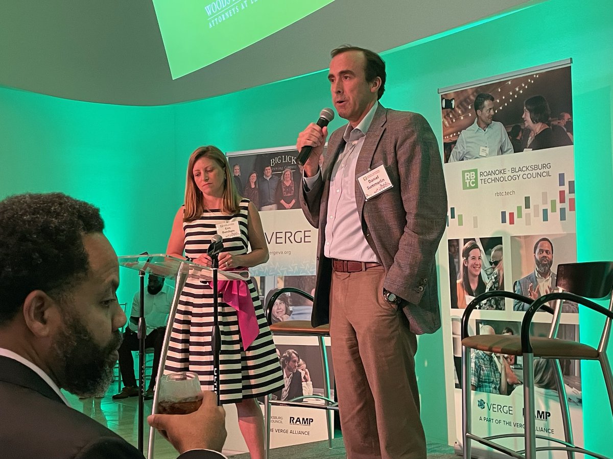 VirginiaIPC's tweet photo. A great night tonight at RTBC's TechNite! We heard from great speakers, including our own Conaway Haskins, Vice President of the Division of Entrepreneurial Ecosystems https://t.co/6k8B5oJk7b