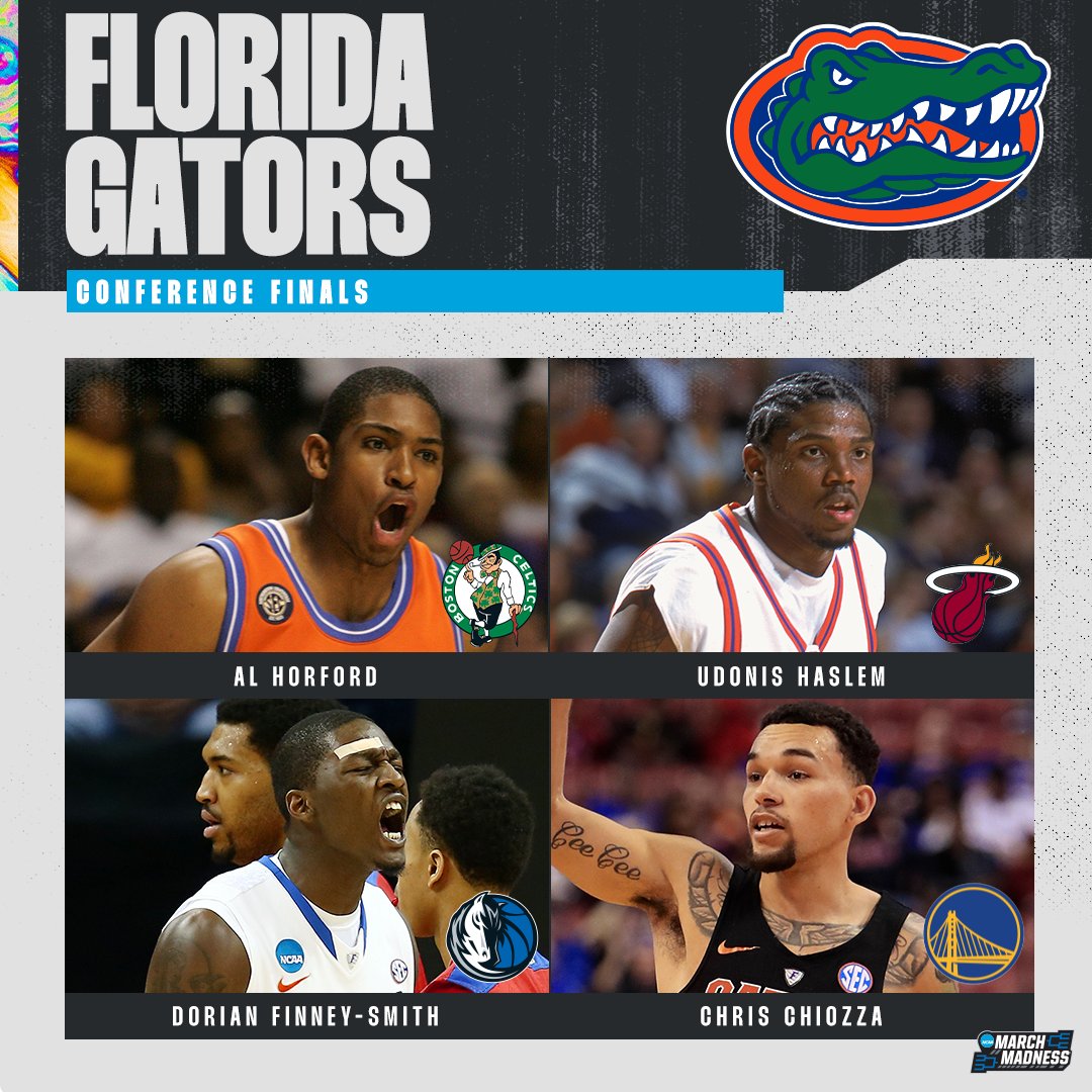 MarchMadnessMBB's tweet photo. .@GatorsMBK &amp; @umichbball will both have a former star win an NBA ring this year 👏 https://t.co/p1itok1kZO