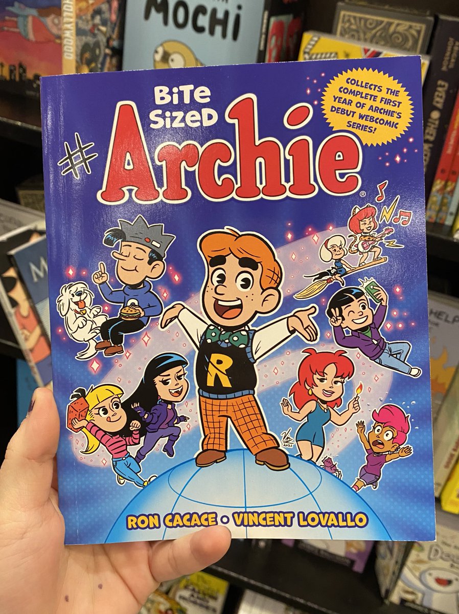 @Rawnzilla BUMPED INTO A FAMILIAR FACE AT THE BOOKSTORE ❣️ b&n humor section just got a whole lot cuter #BiteSizedArchie (also now i can always point to it and be like 'yo i know that guy')