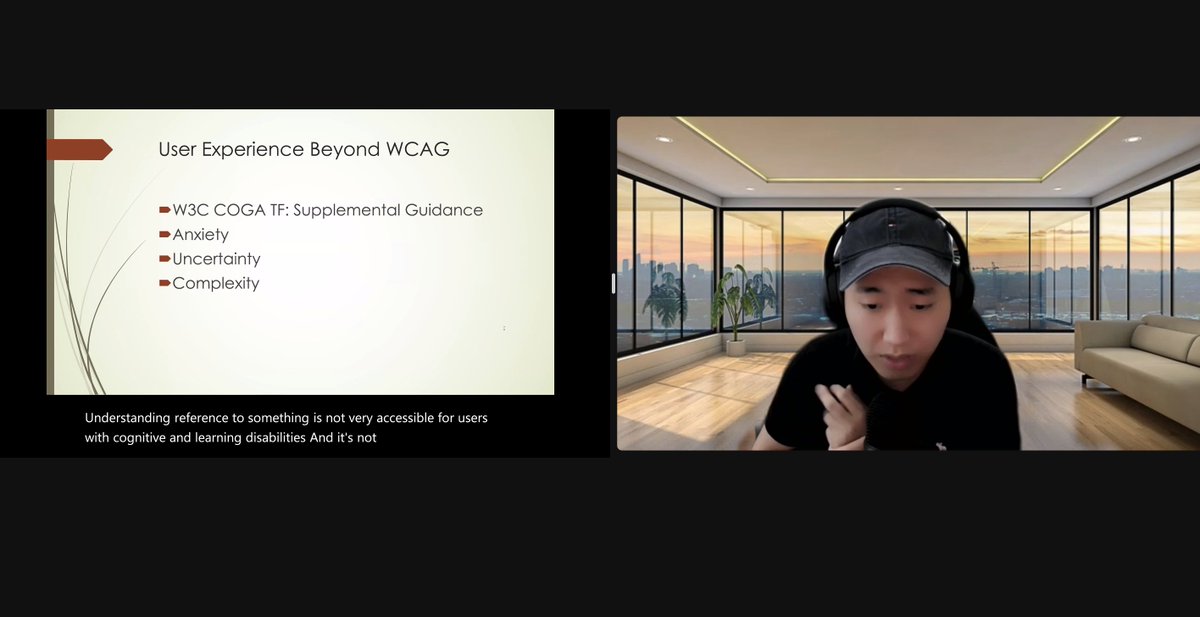 Albert Kim on designing for people with anxiety, including PTSD and phobias: 
- Avoid time countdowns
- Avoid uncertainty (e.g. things moving unexpectedly)
- Limit complexity (e.g. infinite scroll)
- Put users in control (e.g. provide an undo) 
#GAAD2022