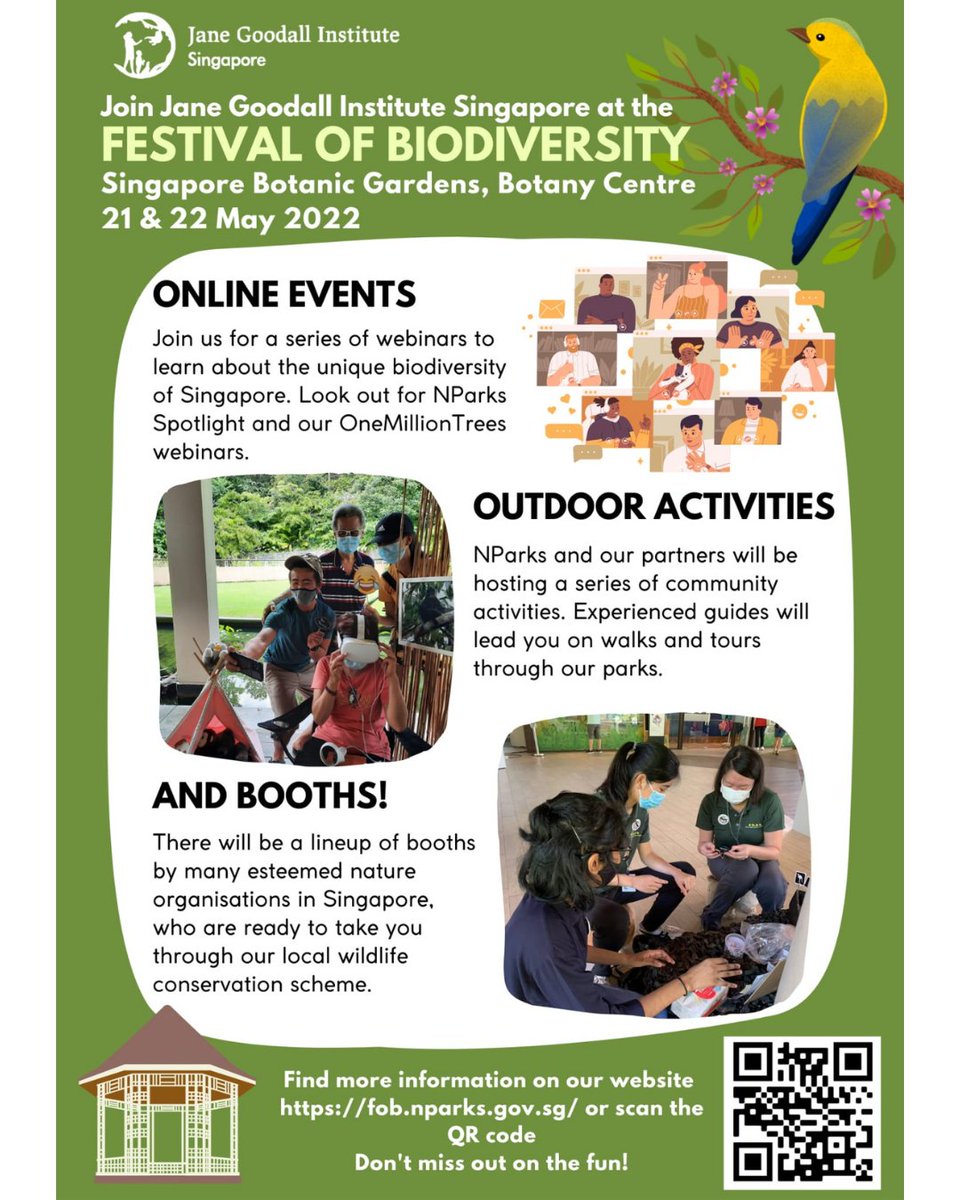 We're only 24 hours away from our friend <a href="/nparksbuzz/">National Parks Board</a>'s #FestivalOfBiodiversity! 

⏱ May 21 and 22, 2022
📍 Botany Centre, Singapore Botany Gardens

For more info, visit fob.nparks.gov.sg.