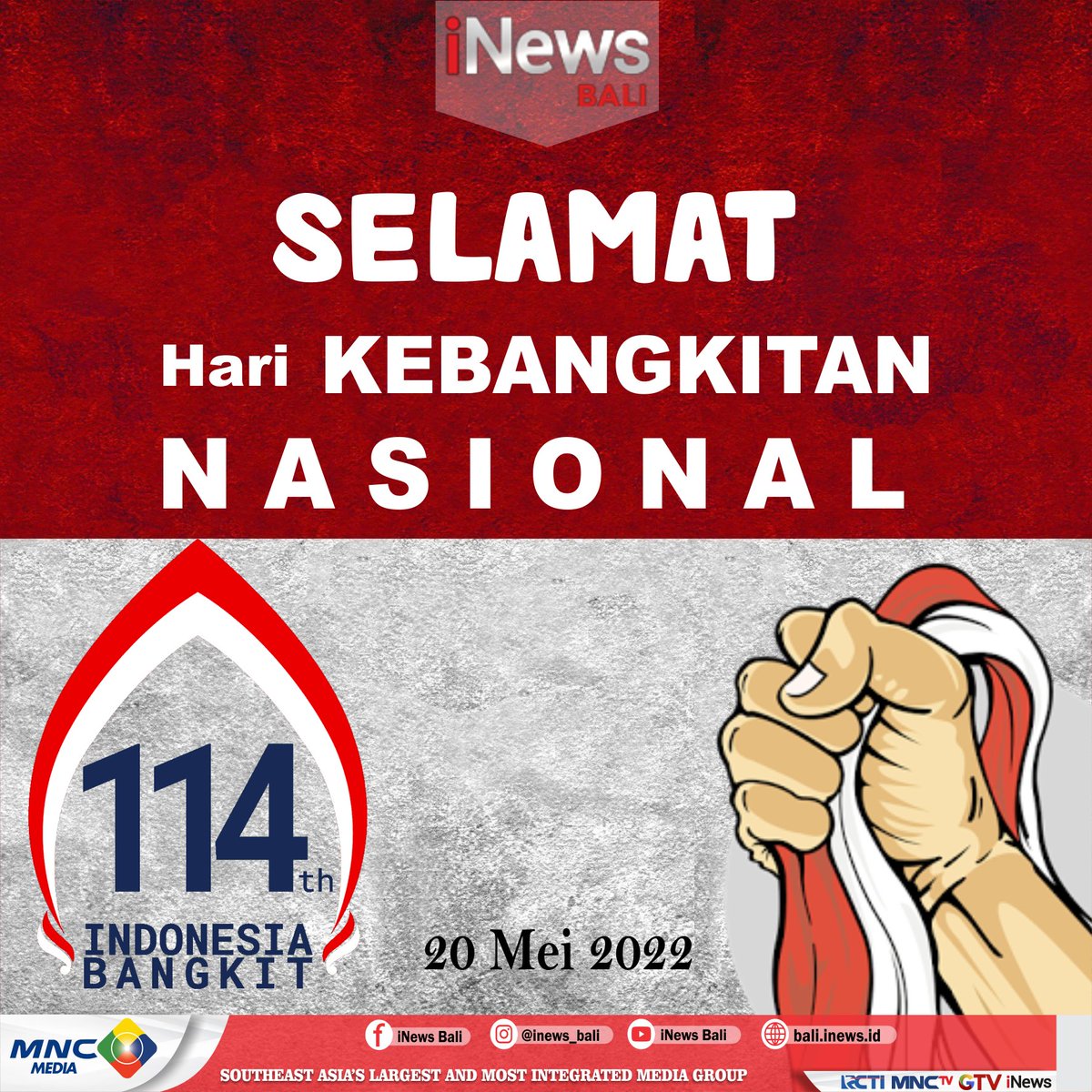 Selamat Hari Kebangkitan Nasional 2022.
#indonesiabangkit #Harkitnas2022 #iNewsbali