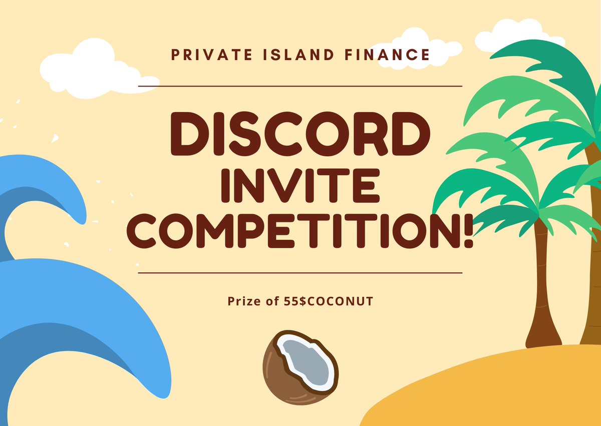 🏄‍♀️Hey Island Boys dont miss the chance to grab $COCONUT before our genesis pools starts!
Enter to win up to 205$COCONUT🥥
Like &amp; RT 
Website:privateisland.finance
Discord:discord.gg/dU8q27cDBE

#Giveaway #cryptogiveaway #DeFi #tombfork #tomb #COMPETITION #Genesis #pools