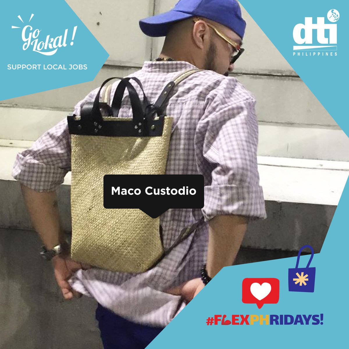 FlexPHridays's tweet photo. Friday, finally! 🎉

Off to another adventure? Join the #FlexPHridays #FashionPhilippines movement and flex your handy backpack 🎒! Stand proud for Filipino products when you #BuyLocalGoLokal #GoLokal #DesignPhilippines https://t.co/dPejXtv0yE