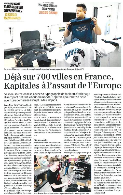 KapitalesOff's tweet photo. "Kapitales à l'assaut de l'Europe" 😲🌏📈

Notre petite TPE continue son petit bout de chemin et présente ses nouvelles collections 🆕️

Merci à @ladepeche81 @ladepechedumidi qui suivent notre développement depuis le début de l'aventure🗞🙏

➡https://t.co/uZngTOvrM2 https://t.co/SONi1QDxJP