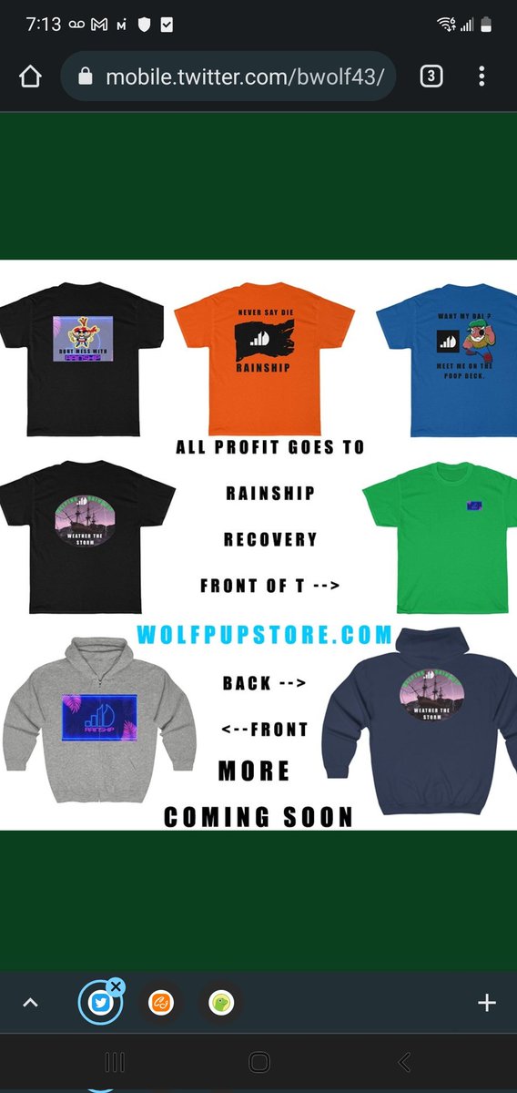 bwolf43's tweet photo. How can I have a community-first mentality and not help a community (I like a lot) recover?

Purchased a @RainShipNFT compass, recorded it, video will be out tonight with a few more.

Also, PLEASE help.
1. Buy compass
2. Buy help rainship merch

100% profit  for recovery efforts. https://t.co/AmjezzXwzJ