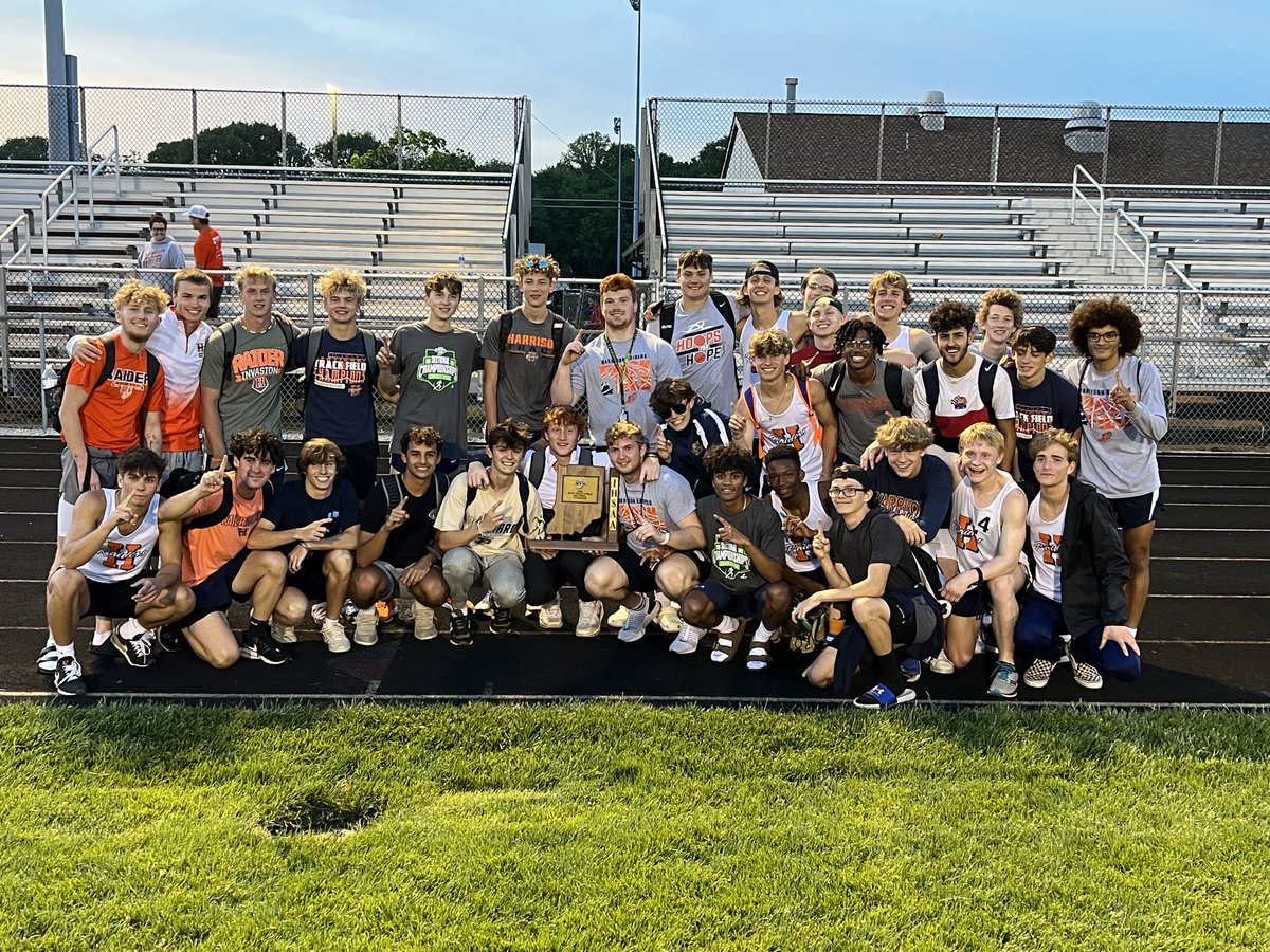 The 2022 Boys Track and Field Sectional Champions - the Harrison Raiders! Great job by everyone! Individual sport but TEAM wins!