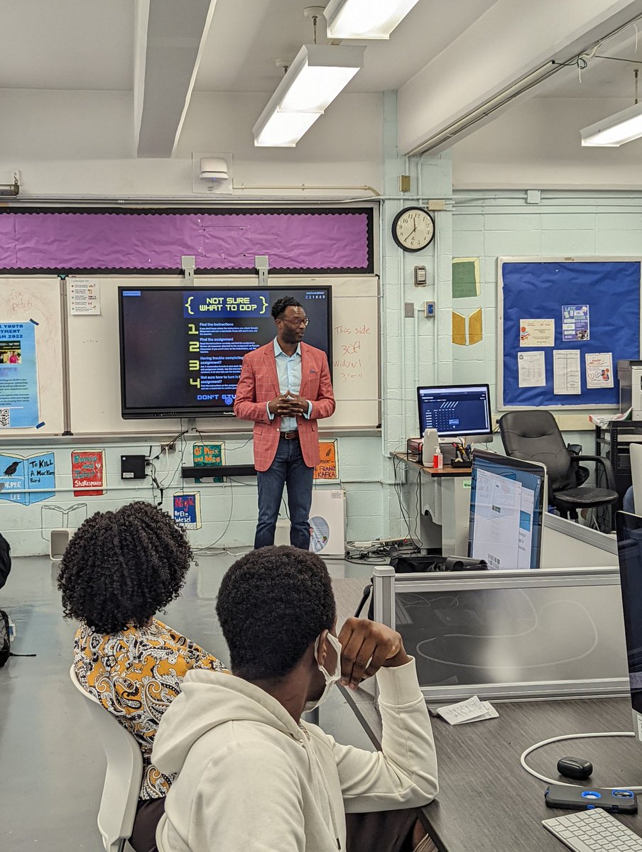 We were excited to host Jason Harrell from <a href="/The_DTCC/">DTCC</a> for Principal for a day. Our students were learning about where they fit in supporting the financial industry. Thank you <a href="/pencilorg/">PENCIL</a> for creating this wonderful opportunity. <a href="/BKNorthNYCDOE/">Instruction Matters</a> @BKNHSSuptRoss