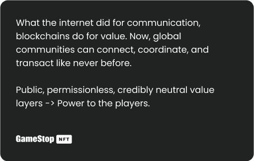 📚 Meet the new kid on the blockchain #GameStopNFT