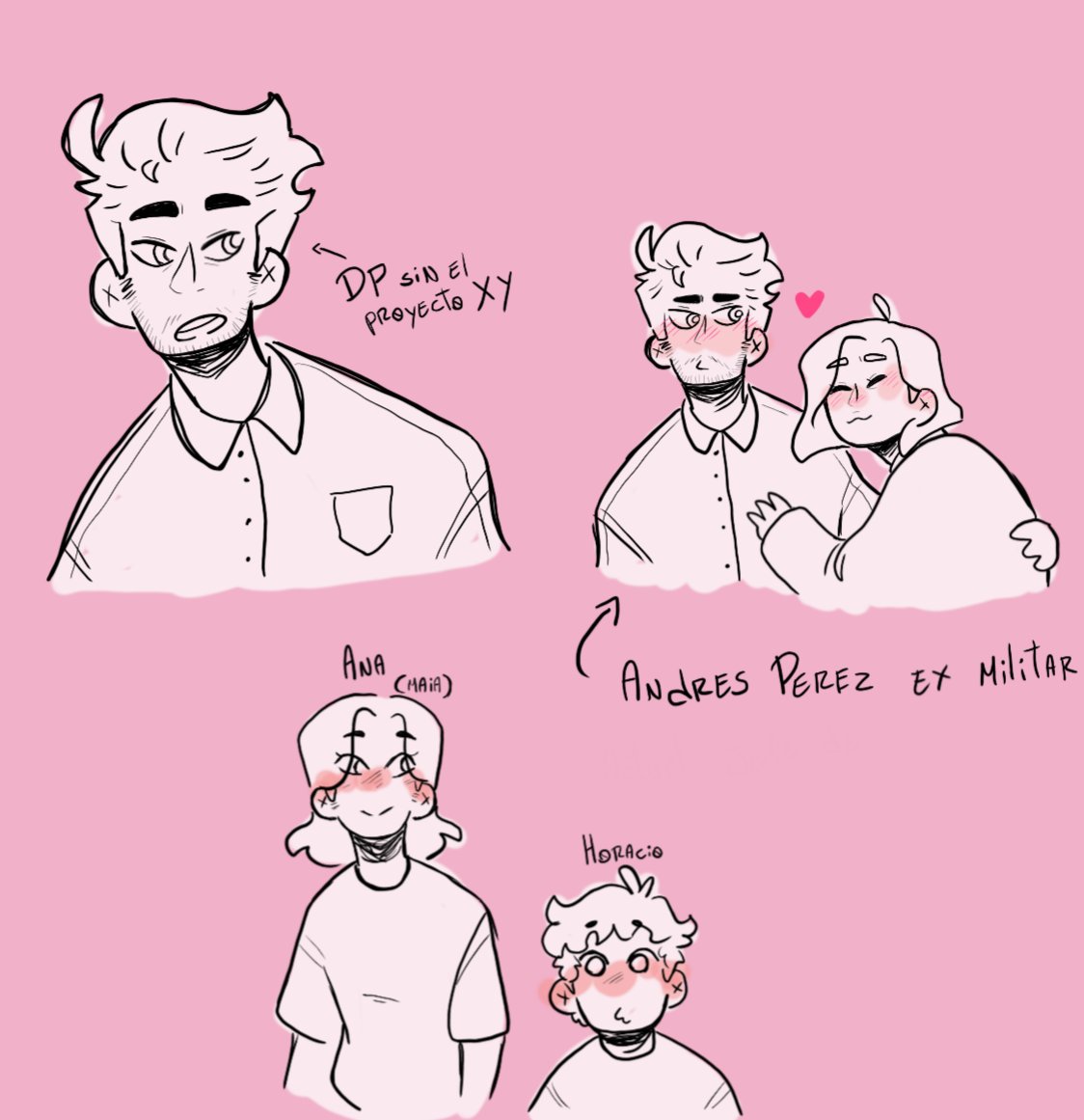 NOSEWN13's tweet photo. Contexto? No ninguno xdd solo quería dibujar una familia Perez no rota kskdkd sin proyecto XY, andres nunca se fue y son pues una familia piola 🤝  horacio y gustabo de igual manera se conocen y son amiguis 👉👈 podría decirse que es una au xd https://t.co/rKuNeioujL