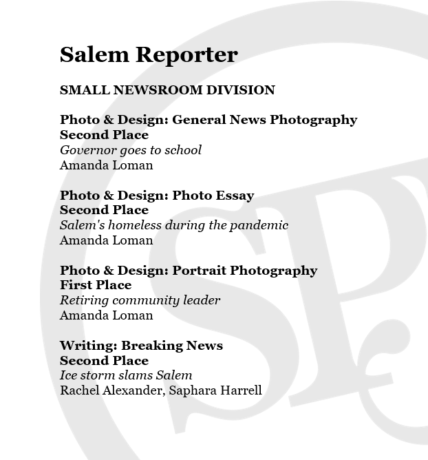 SPJOregon's tweet photo. Congratulations, Salem Reporter! https://t.co/HW3TQnSmR5