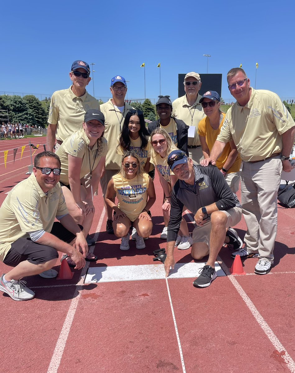 fhelmink's tweet image. Our TJ team got to measure a 50' 3 1/2" triple jump for a Class A Gold (Likely an All-Class Gold) AND a 49’ 1/2” jump that was also a Class A State Meet record!  (One slightly wind aided and one not) It was a good day at the Nebraska State Track Meet! #nsaa @nsaahome