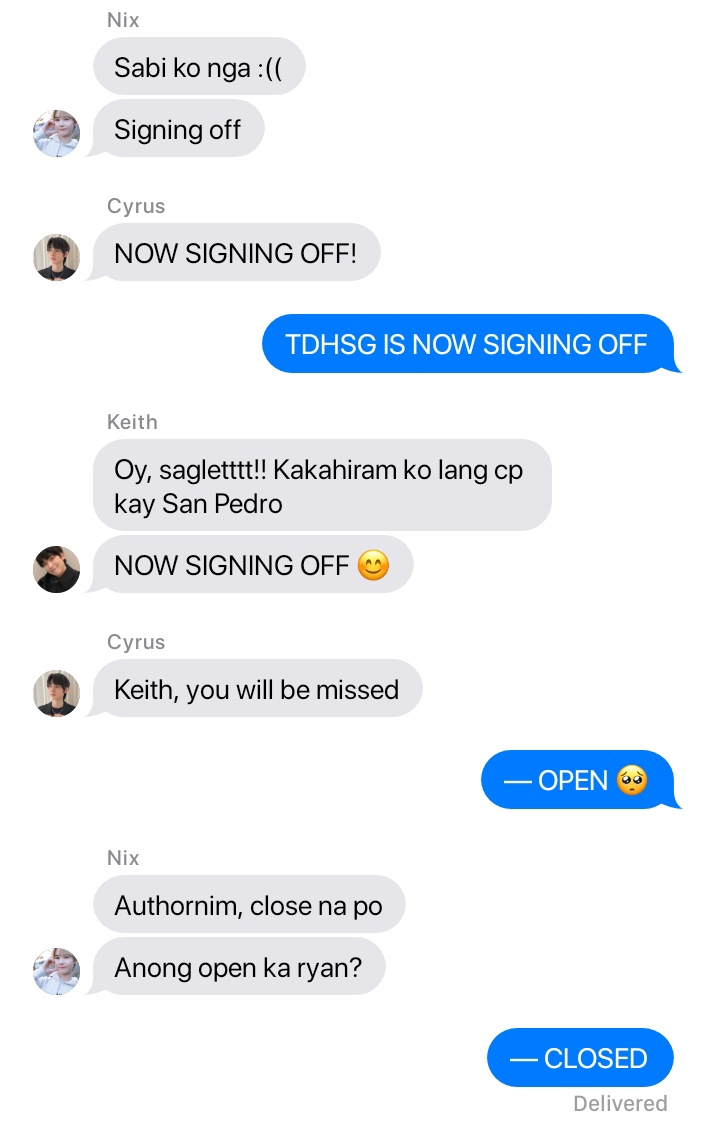 MakeUrOwnUsrnm's tweet photo. TDHSG IS NOW SIGNING OFF https://t.co/MNCGT4VGJu