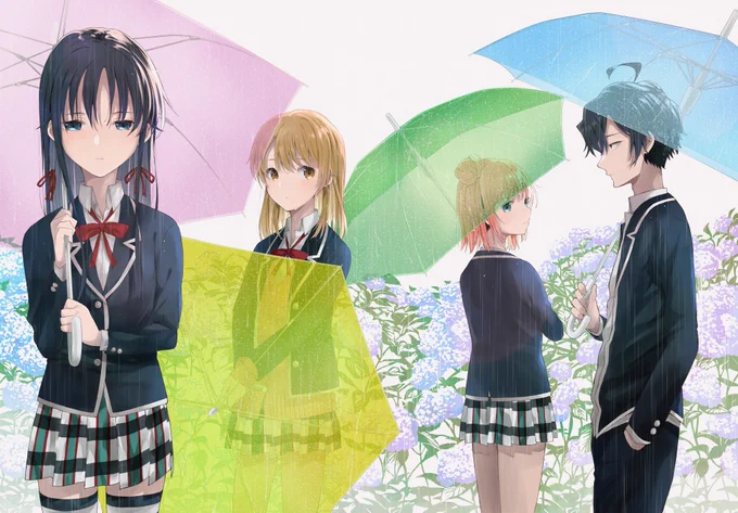 【宣伝】「やはり俺の青春ラブコメはまちがっている。@ comic 20」の発売中です!サンデーGX6月号ではカラーページもらってます。天気雨の表現が思ってたよりうまくできました!

やはり俺の青春ラブコメはまちがっている。@comic (20) (サンデーGXコミックス) https://t.co/u4HKNYHpcY 