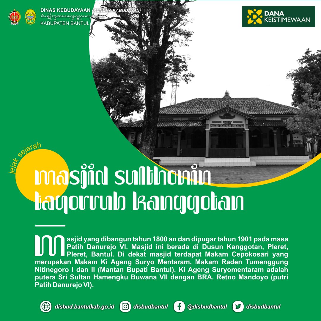 disbudbantul's tweet photo. Masjid Sulthonin Taqorrub Kanggotan
.
#jejaksejarah
#budaya
#kebudayaan
#lestaribudayaku
#Bantul
#Yogyakarta
#indonesia https://t.co/iRA0kz16Gr