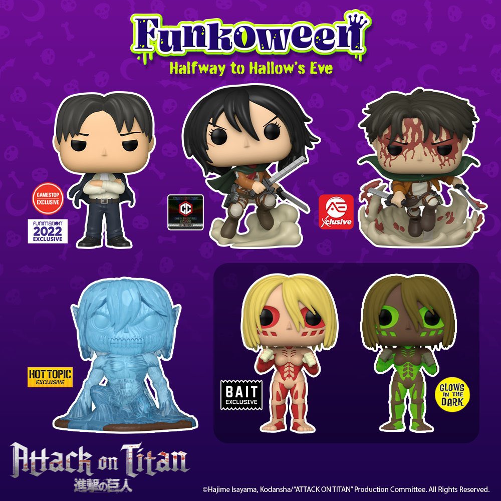 CALISTATEOFMND's tweet photo. 🎁 RT + follow @pop_o_cIock for the chance to win a FREE Attack On Titan Funko Pop figure of your choice

Available Now: https://t.co/GhAnQPlY6g

#AttackOnTitan #FunkoPop #Funko #Funkoween #Toys #Collectibles https://t.co/b8eYnK8iZI