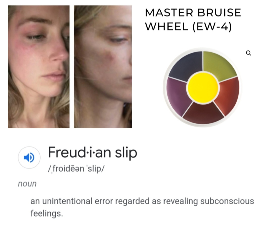 VeeRealReel1's tweet photo. #AmberHeardIsALiar & her #FreudianSlip of saying "bruise kit" opposed to makeup will cost her far more than the $8 theater kit she used to create her alleged injury she suffered from #JohnnyDepp #JusticeForJohnnyDepp
#JohnnyDeppRedemption #JohnnyDeppAmberHeardTrial #AmberTurd https://t.co/KRrNUYNZSG