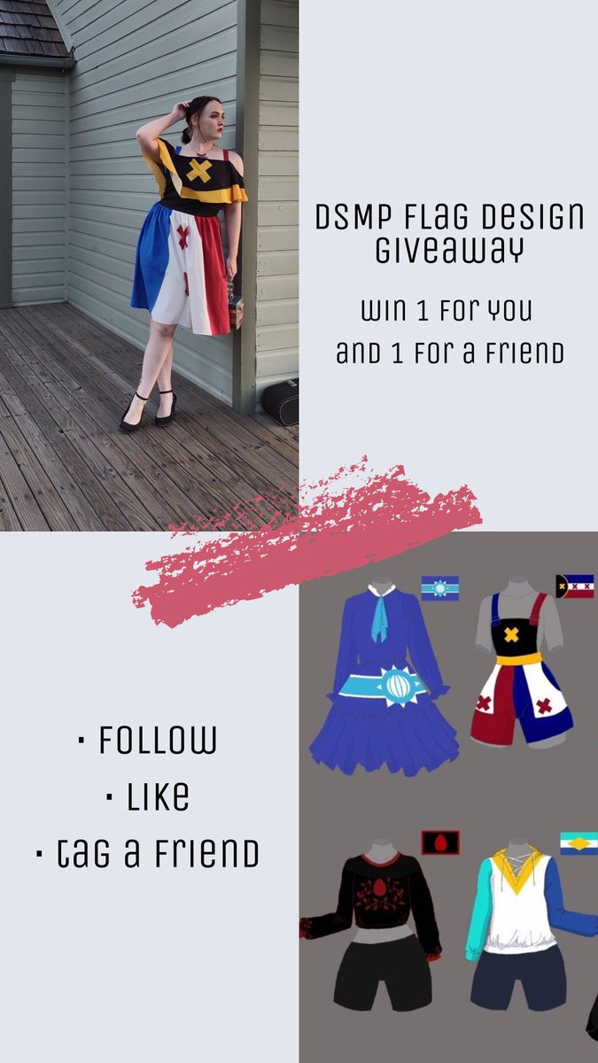 mrM4gnet's tweet photo. Want to win any design for you and a friend?

Follow, Like, and Tag a Friend
Want an extra entry? Do the same on the other socials! 
@/ witchgenderdesigns on FB, IG, and TikTok

#lmanburgdress #dsmpfanart #fanmerchgiveaway https://t.co/EyDW57VnYA