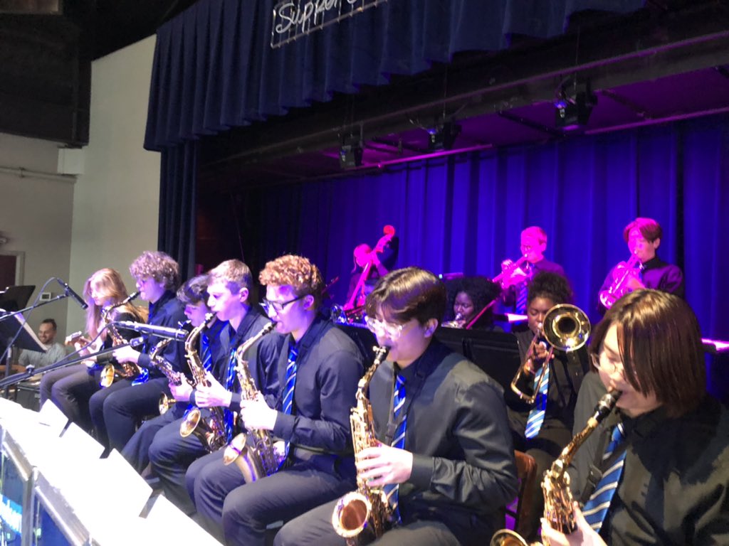 BurringtonMr's tweet photo. Tonight the Hudson High School Jazz Ensembles got to play out in Cleveland at the @MusicBoxSC opening for HHS Jazz II alum @oliviavangoor …what a night! All the musicians killed it and Olivia was amazing. #proud #hudband #jazzensembles #jazzII #livemusic #jazz #wow https://t.co/pNoKry2h5r