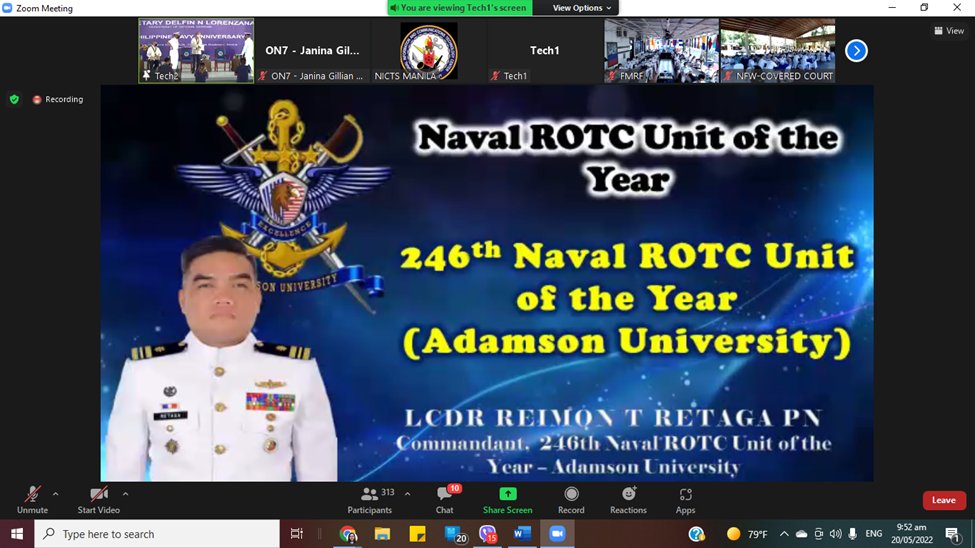 Naval ROTC Unit of the Year is awarded to 246th Naval ROTC (Adamson University) #124PhilippineNavyAnniversary