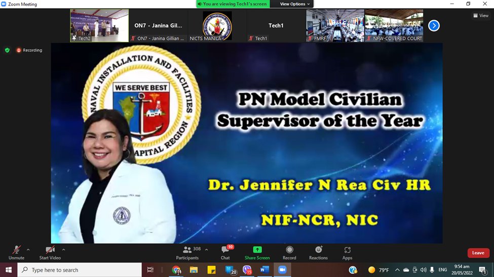PN Model Civilian Supervisor of the Year: Dr. Jennifer N. Rea CivHR, NIF-NCR, NIC