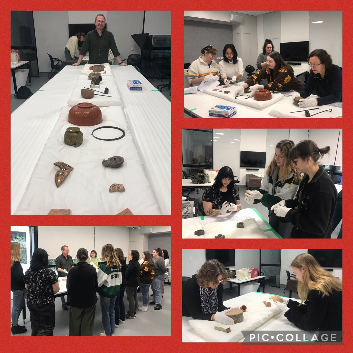 A very special event <a href="/Macquarie_Uni/">Macquarie University</a> for <a href="/archaeologyweek/">National Archaeology Week</a>, an Object Handling Workshop in collaboration with <a href="/Archaeology_MQ/">ASMU - Archaeology Society of Macquarie University</a> &amp; <a href="/MacquarieMuseum/">Macquarie University History Museum</a>. Brilliantly led by @archaeology_ec &amp; <a href="/lana_dewan/">Lana Dewan</a> (<a href="/ArtingAncients/">ArtingtheAncients</a>), attended by students &amp; staff from across the campus! 🙌🏺 #2022NAW