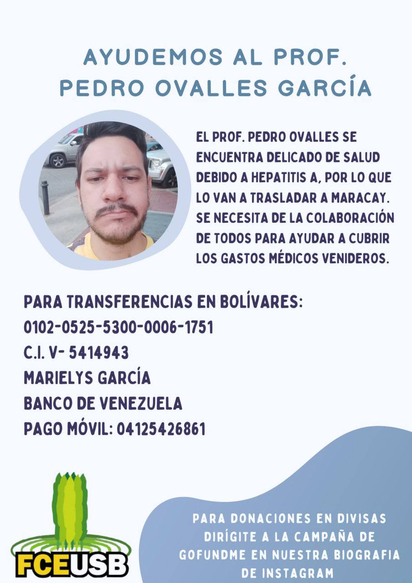 Waffle1605's tweet photo. Por favor ayudemos al profesor Ovalles, así sea una difusión, hagamos todo lo posible https://t.co/1fpfYhzeiH