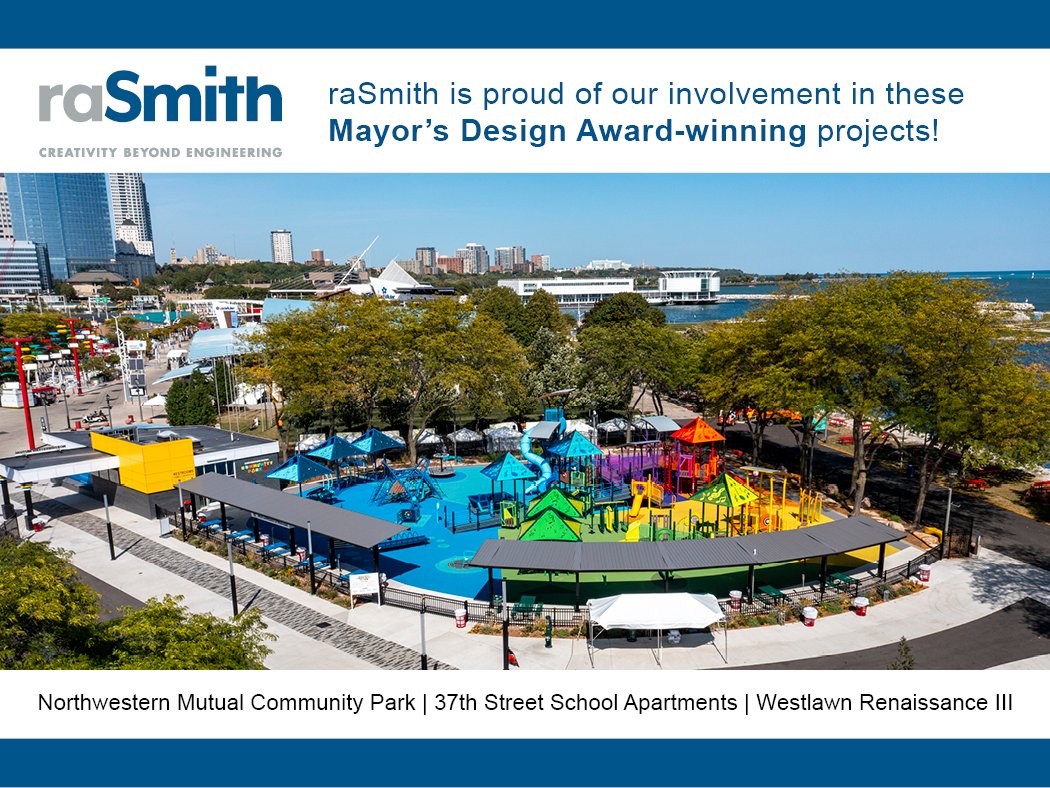 The Mayor’s Design Awards recognize projects in the City of #Milwaukee that showcase design excellence while respecting the urban fabric and contributing to the character of their surroundings. raSmith is honored to have been part of some of these award-winning projects!