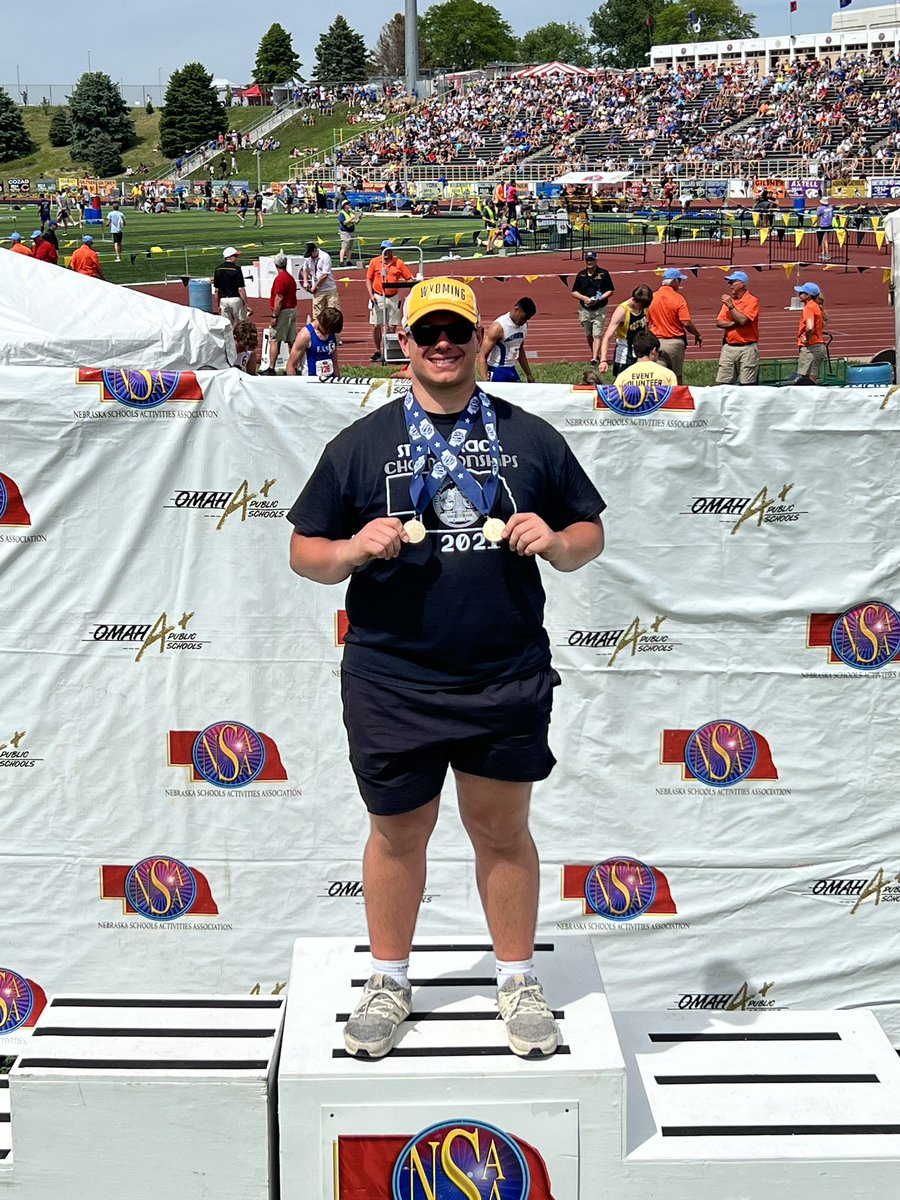GriffyMini's tweet image. Finished my HS track &amp;amp; field career today on a high note! Not the marks I was striving for, but a win nonetheless. Huge thank you to my coaches, family, and everyone that has supported me! Excited to see what next year brings! @HuskyTrackField @SportsANR @wyo_track #GoPokes